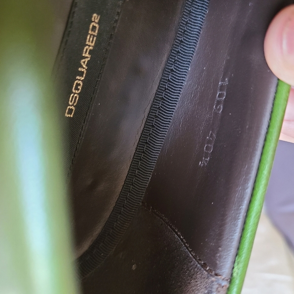 Dsquared green leather loaners - Picture 4 of 6